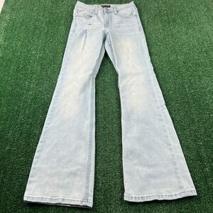 Aeropostale High Rise Flare Bell Bottom Jeans Women's Sz 4 26x31" Light Blue